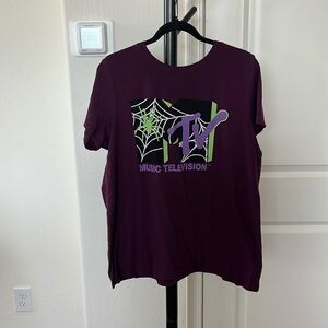 Purple MTV Torrid Halloween shirt